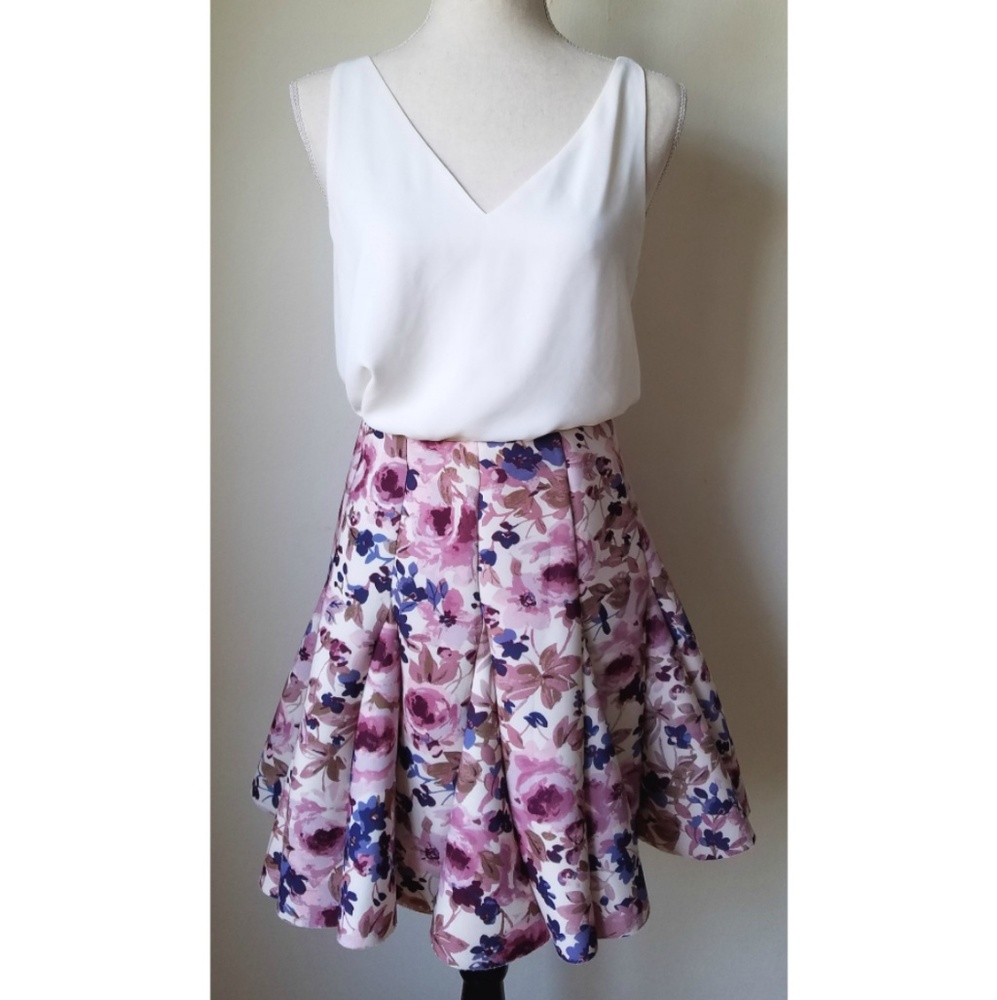Lauren Conrad Runway Floral Skirt